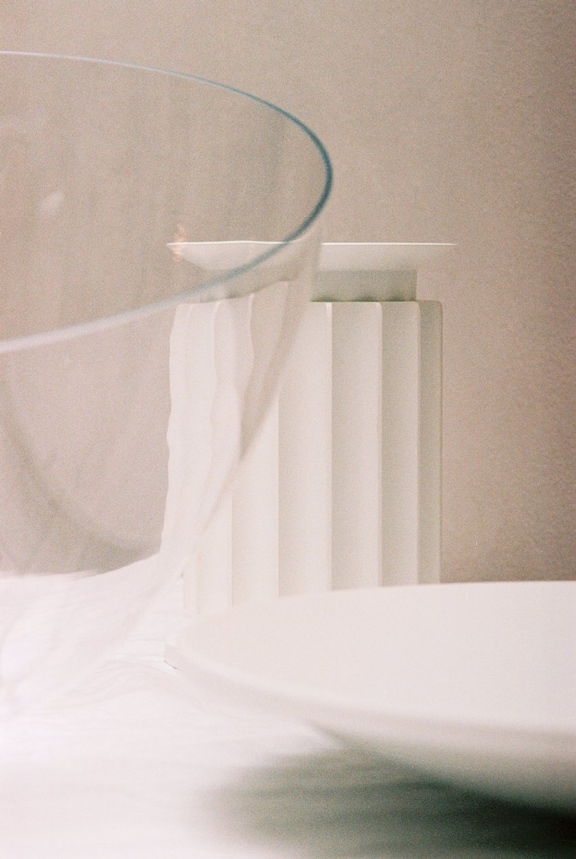 Taccia LED Glass Weiß matt Table lamp Tischleuchte Flos 