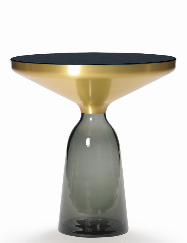 Bell Side Table Beistelltisch Messing Quarz-grau ClassiCon EINZELSTÜCK
