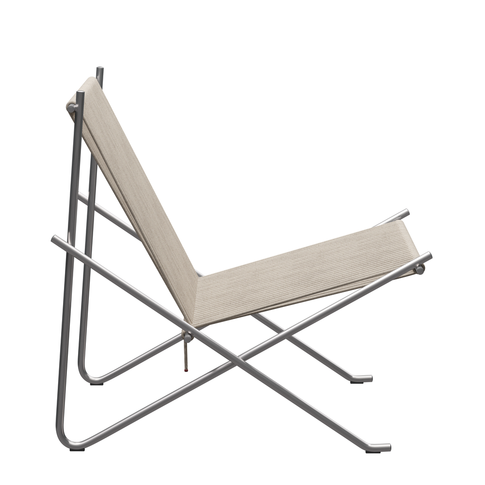 PK4 Lounge Chair Edelstahl - Natur Fritz Hansen