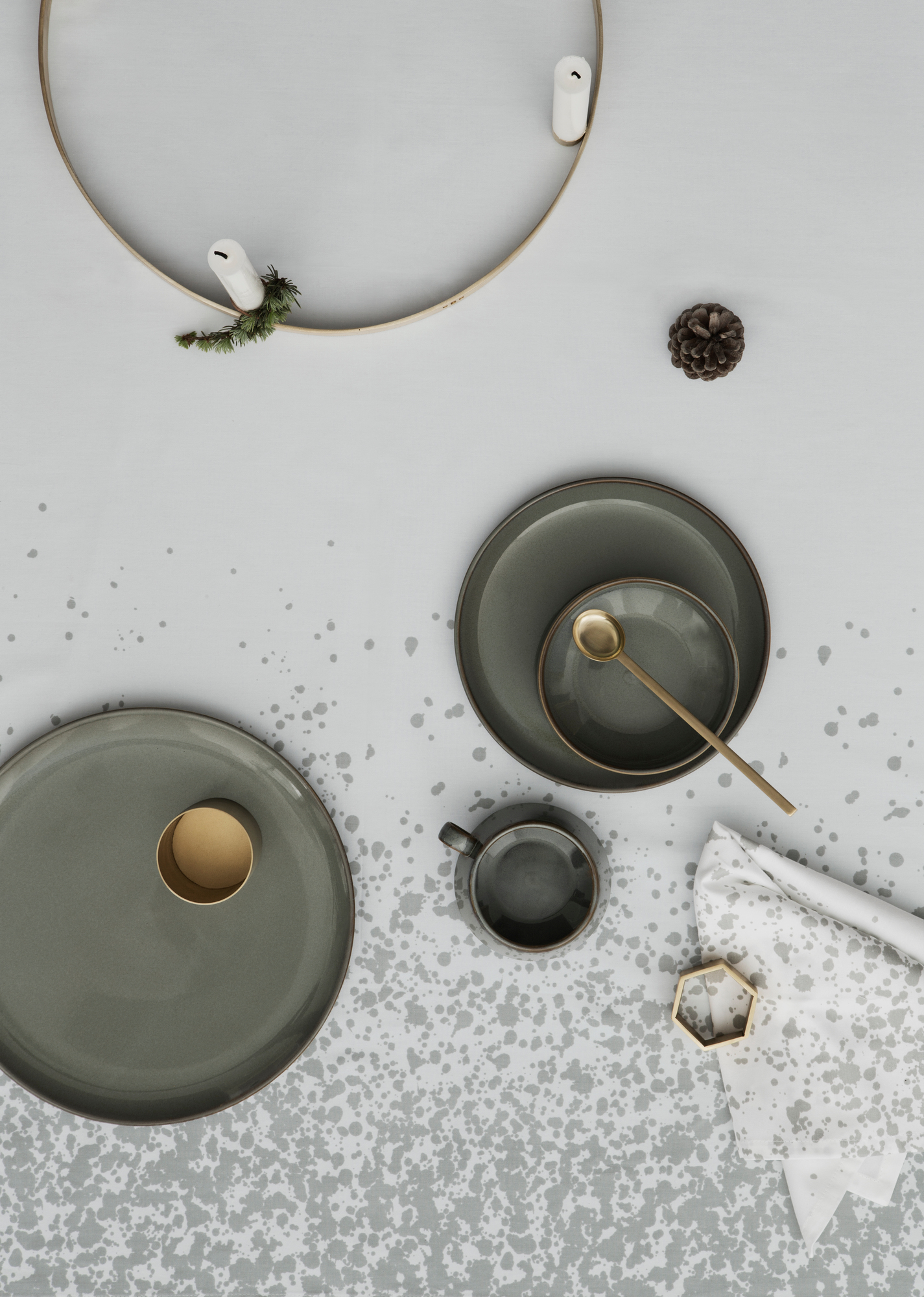 Candle Holder Circle Kerzenhalter groß messing Ferm Living EINZELSTÜCK