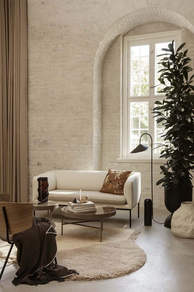Marble Table Beistelltisch Ferm Living 40 Schwarz