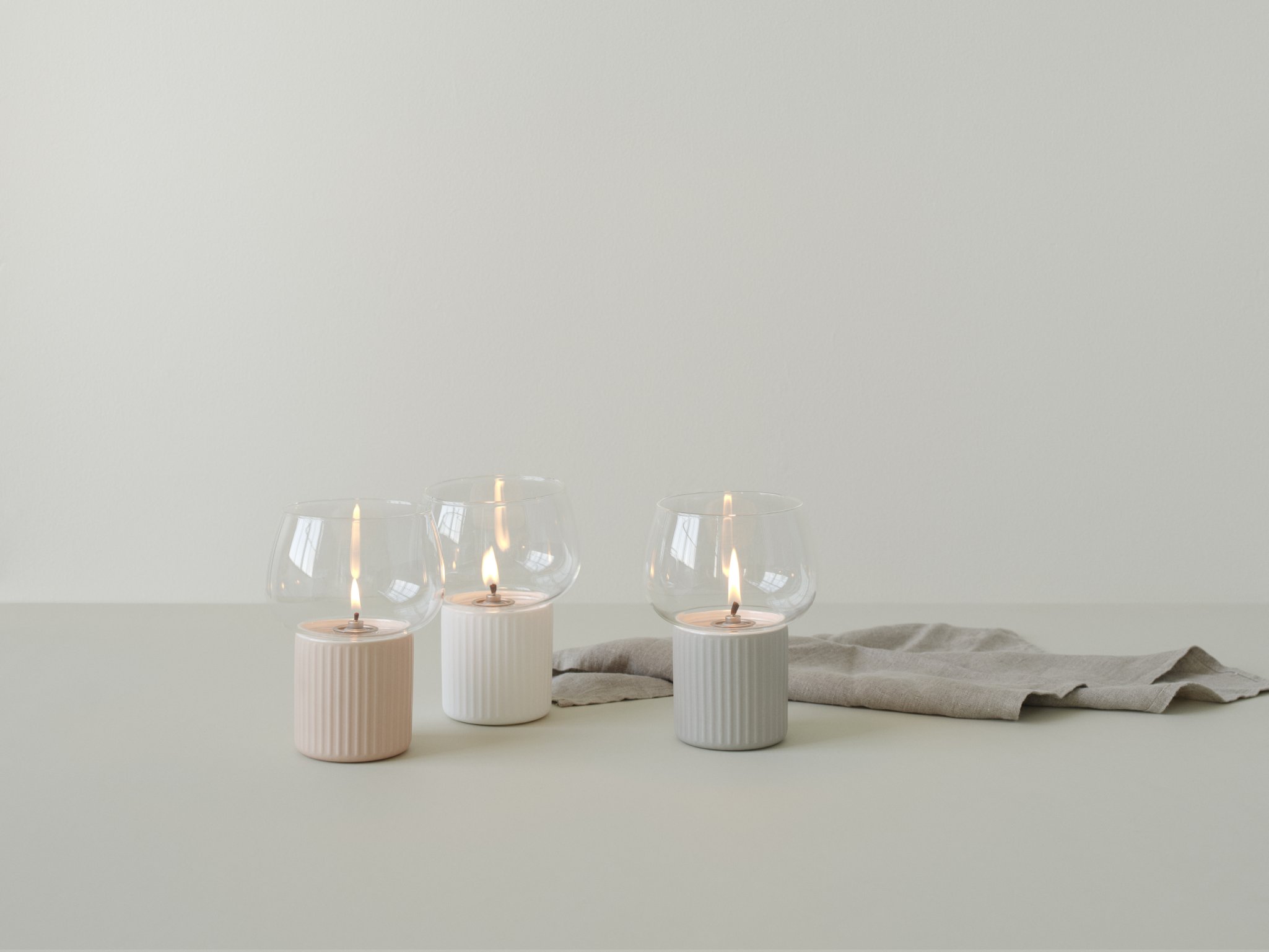 Hygge Hurricane Windlicht RIG TIG by Stelton Grau EINZELSTÜCK