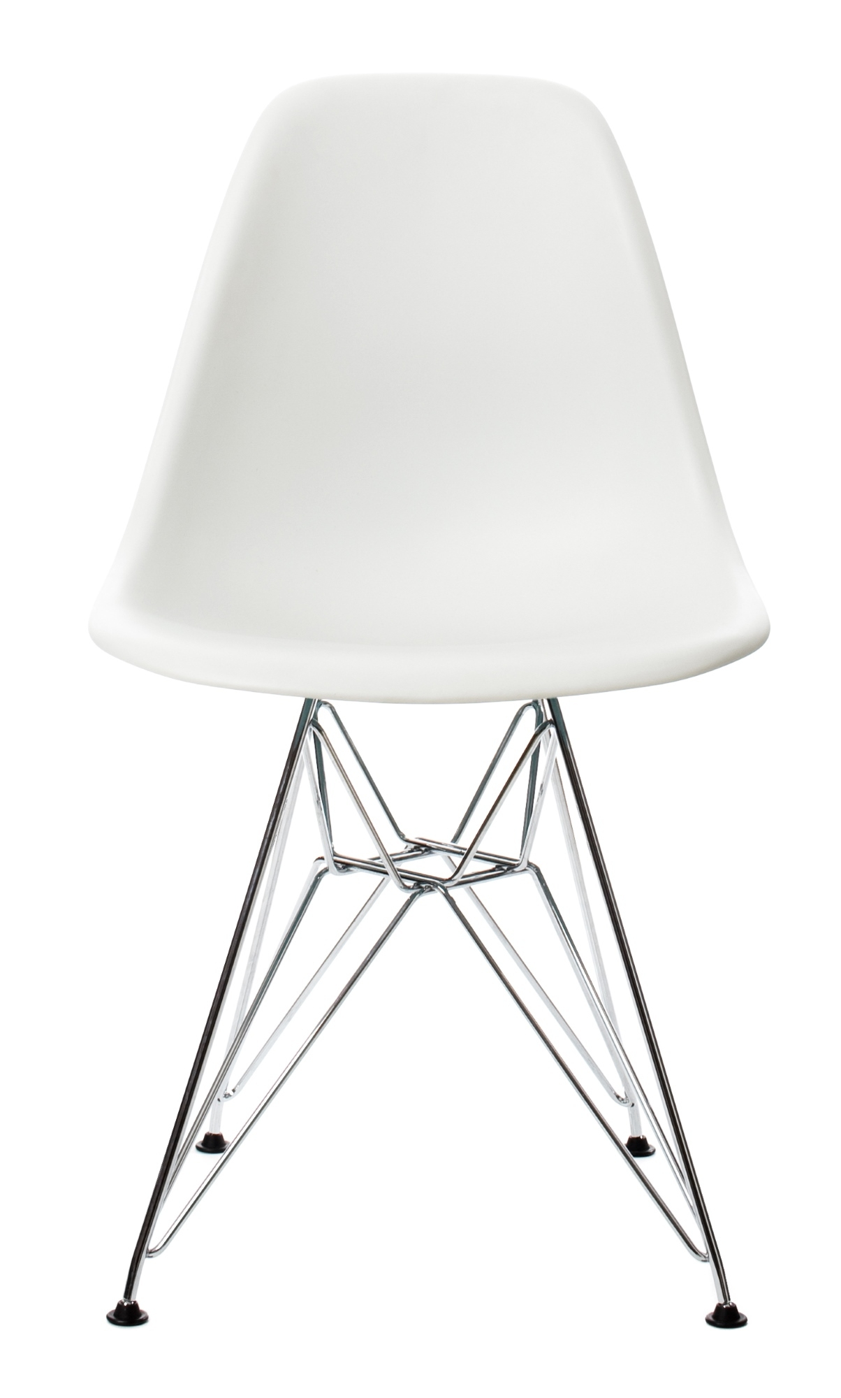 Eames Plastic Side Chair DSR Stuhl Vitra Chrom-Weiss