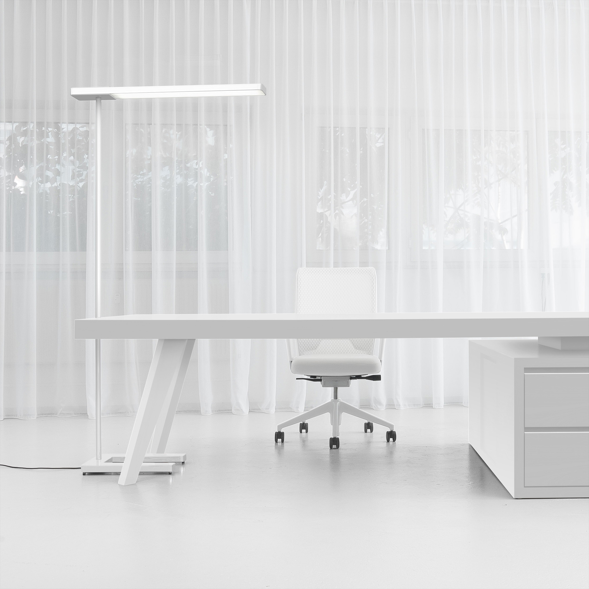 Slice² Floor Stehleuchte Serien Lighting weiß / integriert