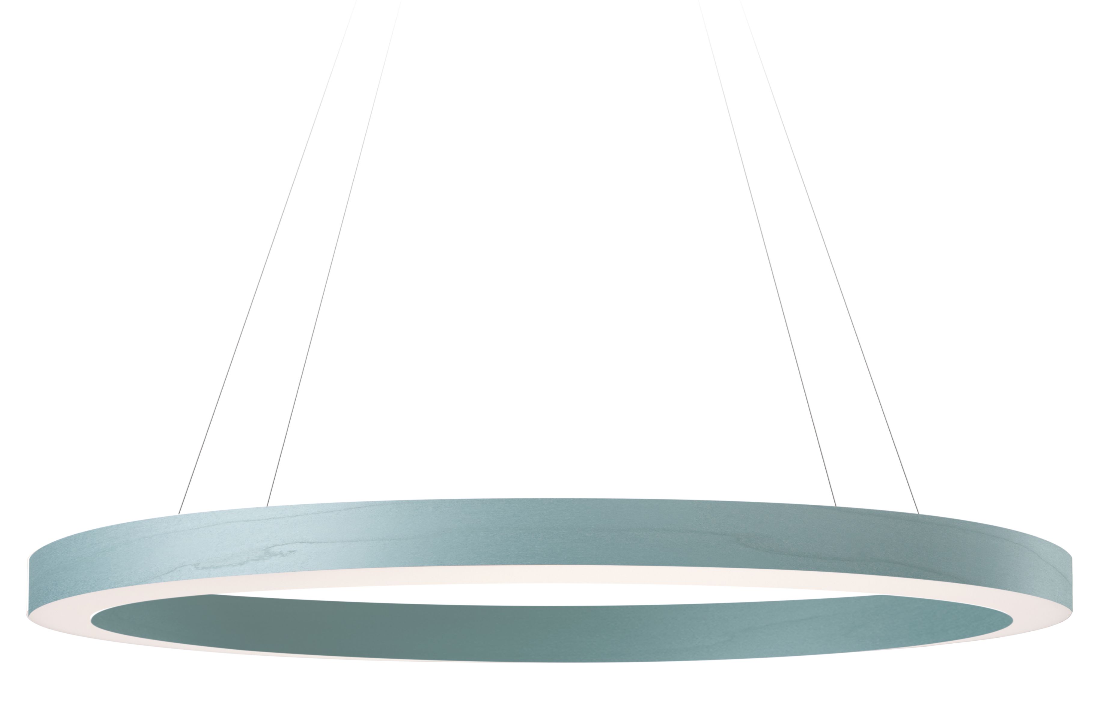 Oh!-Line Pendelleuchte in Meeresblau: Runde Hängeleuchte mit LED-Beleuchtung für modernes Ambiente.