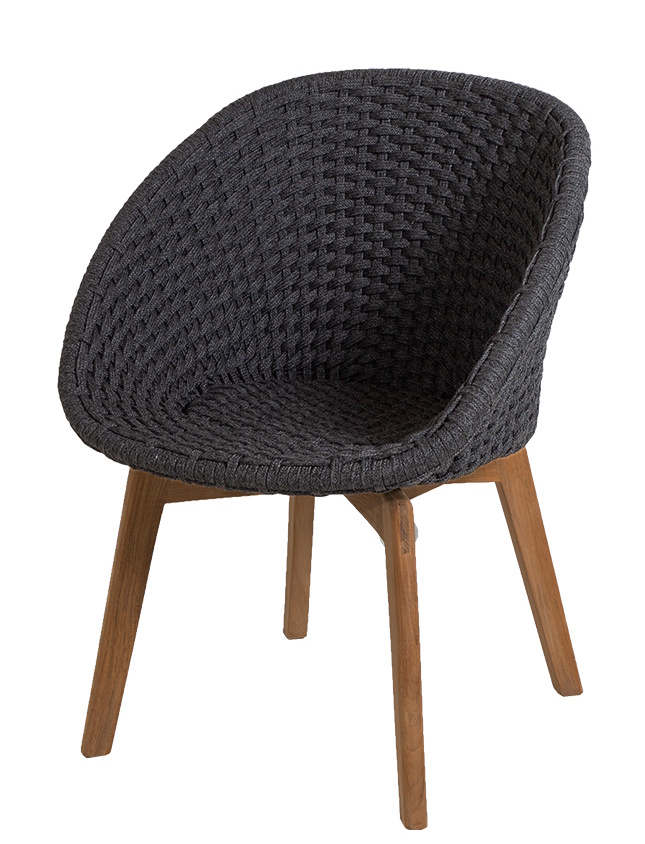 Peacock Outdoor Sessel Rope Cane-Line dunkelgrau