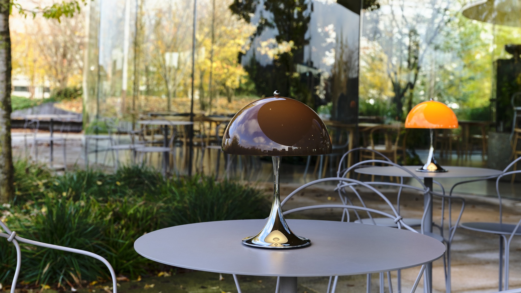 Panthella 250 Portable Chrom Akkuleuchte / Tischleuchte Louis Poulsen