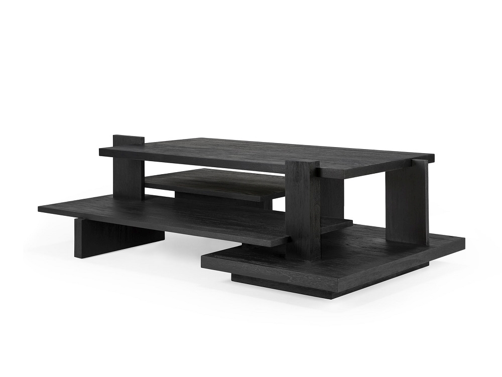 Teak Abstract Coffee table Couchtisch Schwarz Ethnicraft