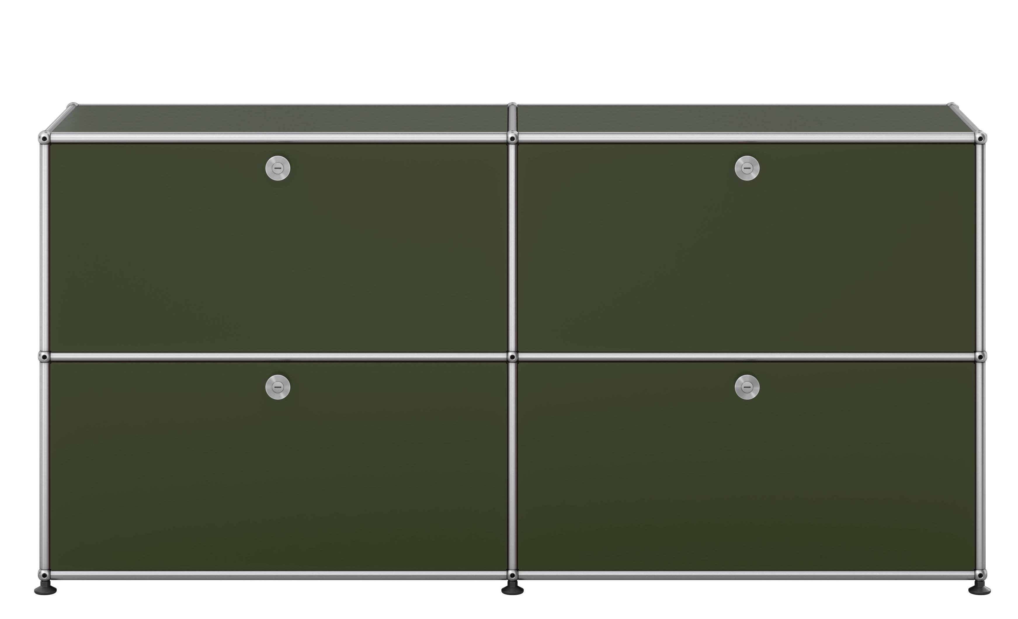 USM Haller Sideboard mit vier Klapptüren Olivgrün NEU STANDARDFARBE