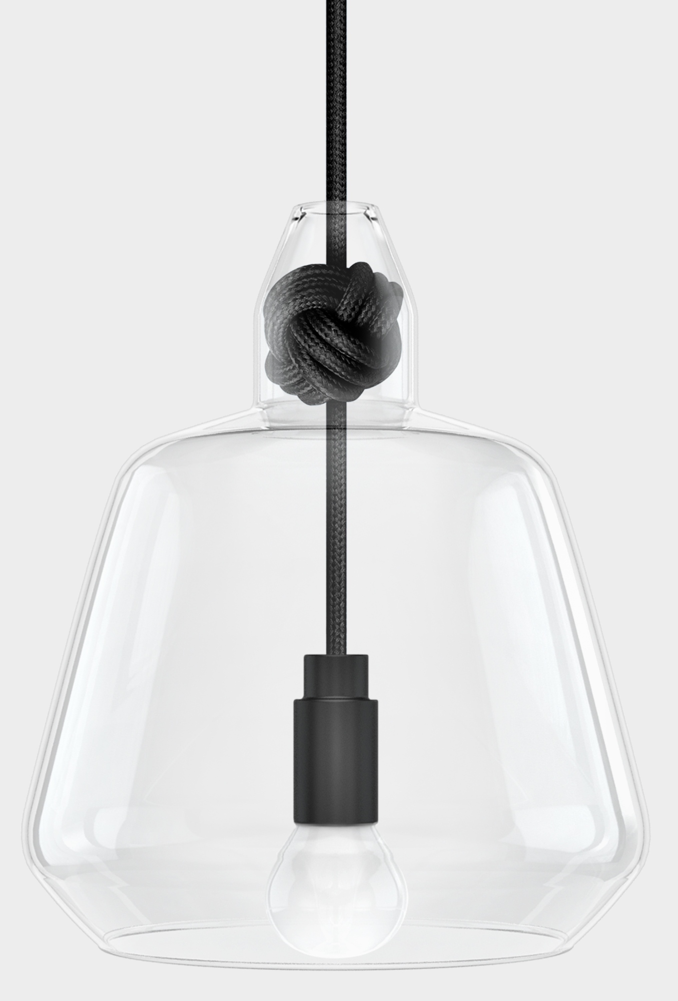Knot lamp large Pendelleuchte Vitamin-grau-schwarz