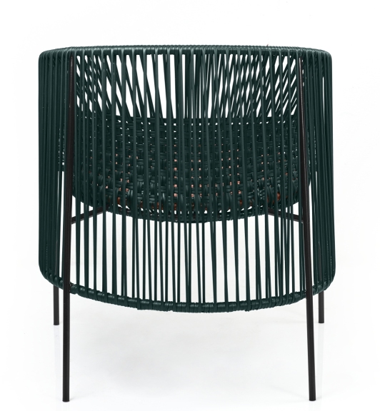Caribe Chic Lounge Chair Loungesessel Outdoor ames Moosgrün / Kupfer / Schwarz