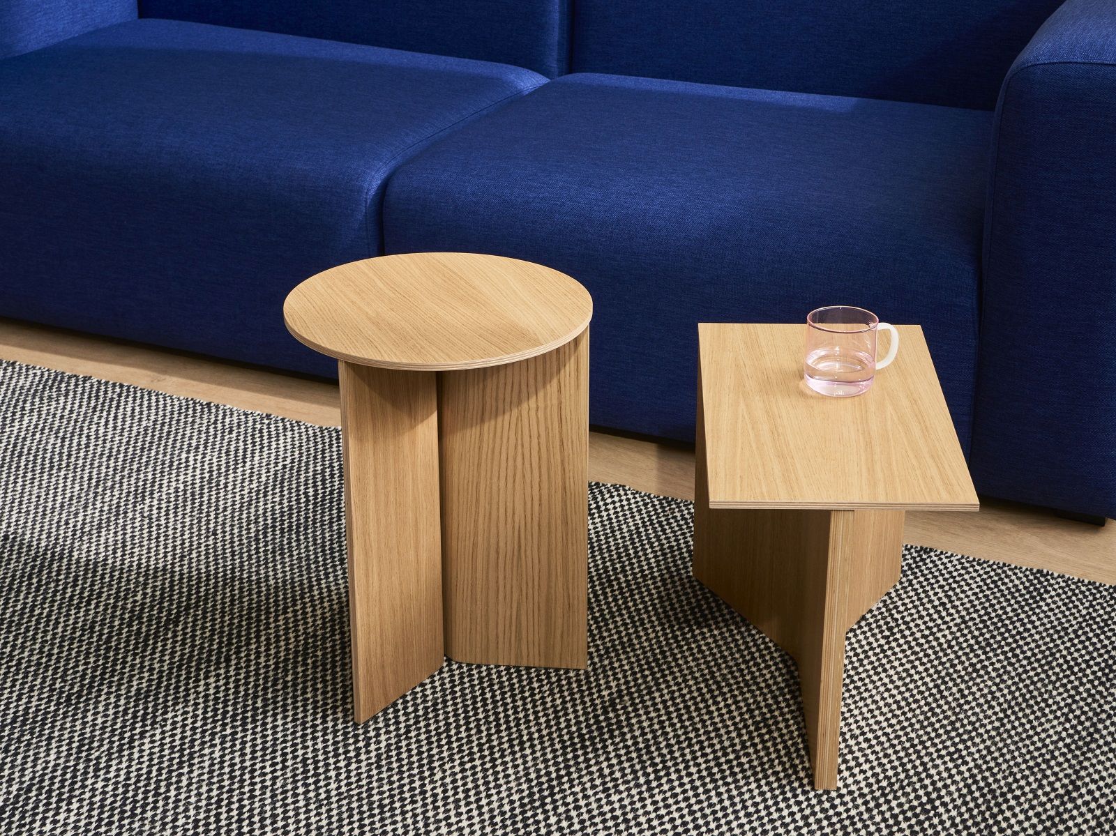 Slit Table Wood Oblong Beistelltisch / Couchtisch Hay