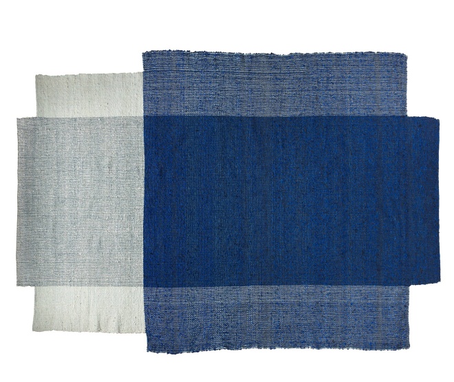Nobsa Rug Large Teppich ames Marineblau / Hellgrün / Creme