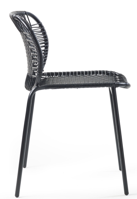 Cielo Stacking Chair Stapelbarer Stuhl Outdoor ames Schwarz - Schwarz
