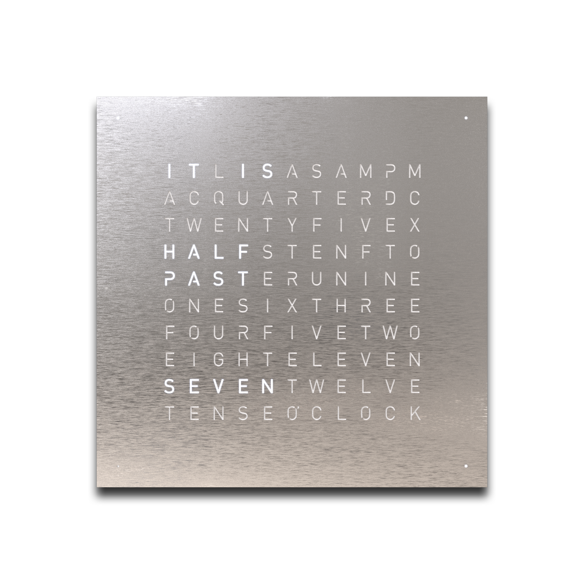 Frontcover für Earth 45 Wanduhr / Zeitobjekt Englisch QLOCKTWO