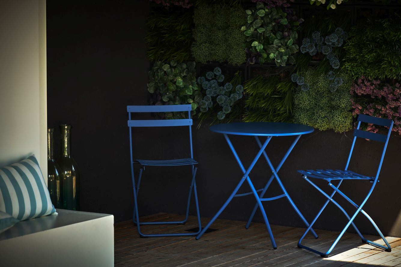 Fiam Sirio Klapptisch B 50 x T 70 x H 73 cm Outdoor Jan Kurtz Salbei