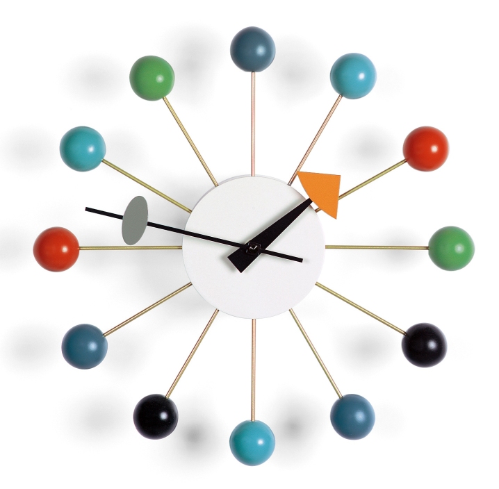 Ball Clock Wanduhr - mehrfarbig Vitra EINZELSTÜCK