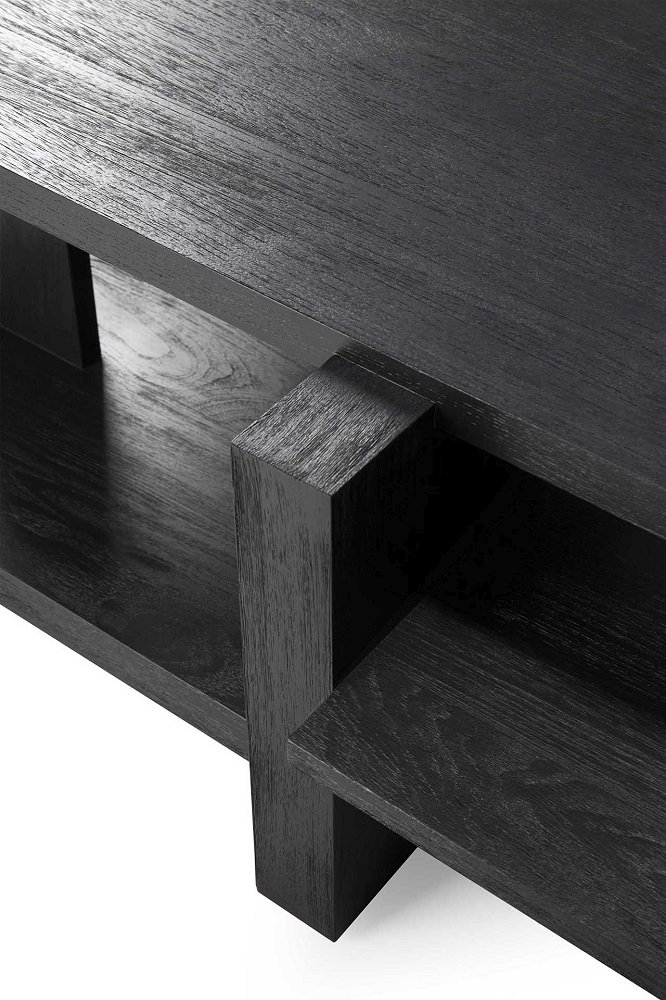Teak Abstract Coffee table Couchtisch Schwarz Ethnicraft