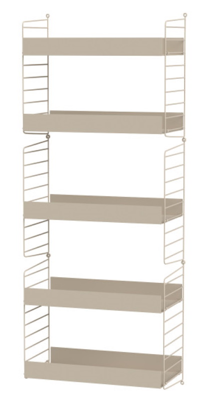 String Wohnzimmer Wand Regalsystem B String Furniture Beige - Beige