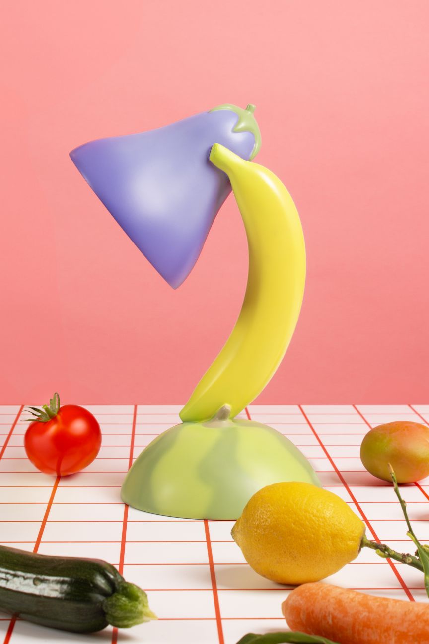 Vitamin Table lamp Tischleuchte Aubergine Seletti