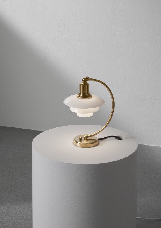 PH 2/2 Luna Tischleuchte Messing / Opal Glas Louis Poulsen LIMITED EDITION