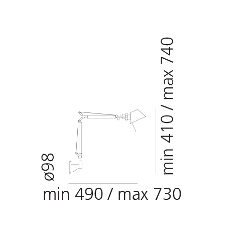 Tolomeo Micro Wall Wand- oder Deckenleuchte mit Wandbefestigung Artemide
