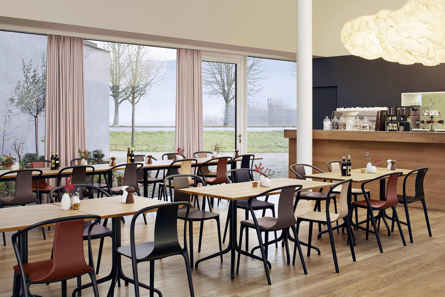 Belleville Armchair Wood Stuhl Vitra