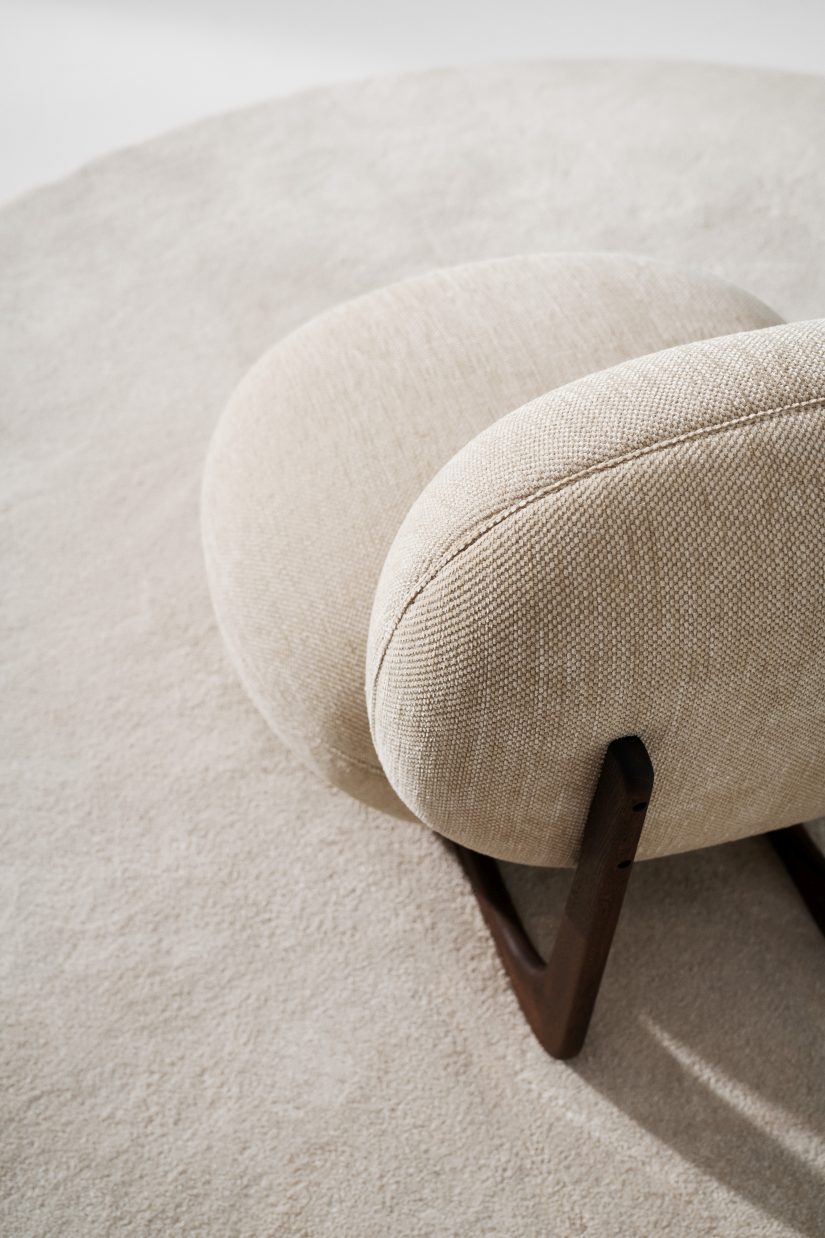 Copper Lounge Chair Sessel Holzgestell NORR11