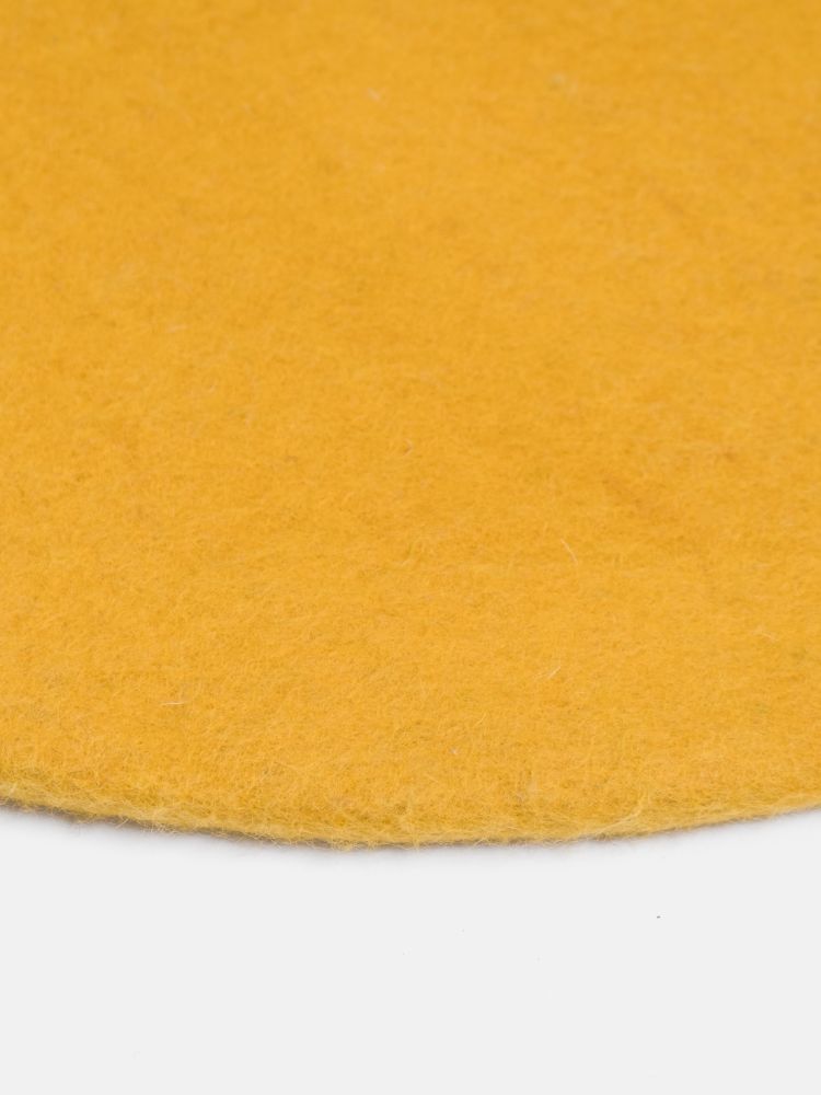 Mono Rund Filzteppich Ø 160 cm myfelt  Klara (senfgelb)