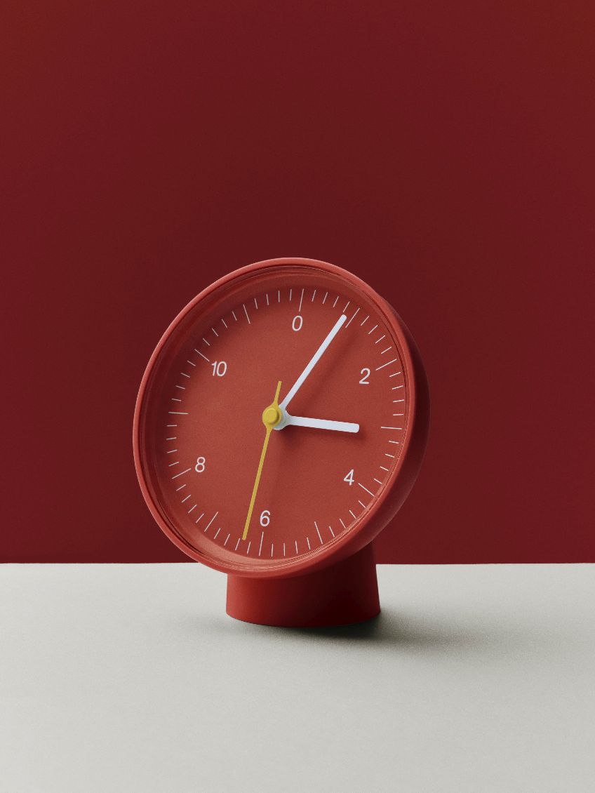Table Clock Dual-function Tischuhr / Wanduhr Hay Grau