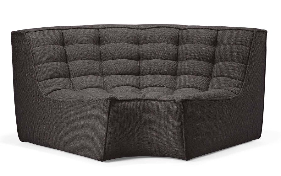 N701 Sofa runde Ecke dunkelgrau Ethnicraft
