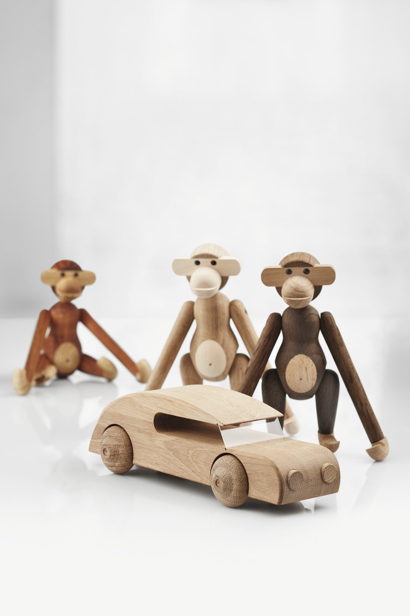 Affe klein Holzfigur Eiche / Ahorn Kay Bojesen