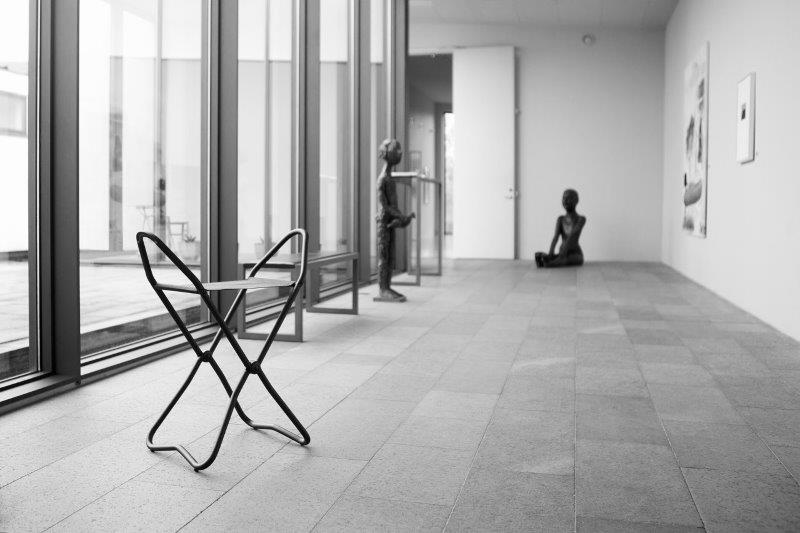 Stockholm II Hocker, Klapphocker / Museumshocker schwarz Lectus