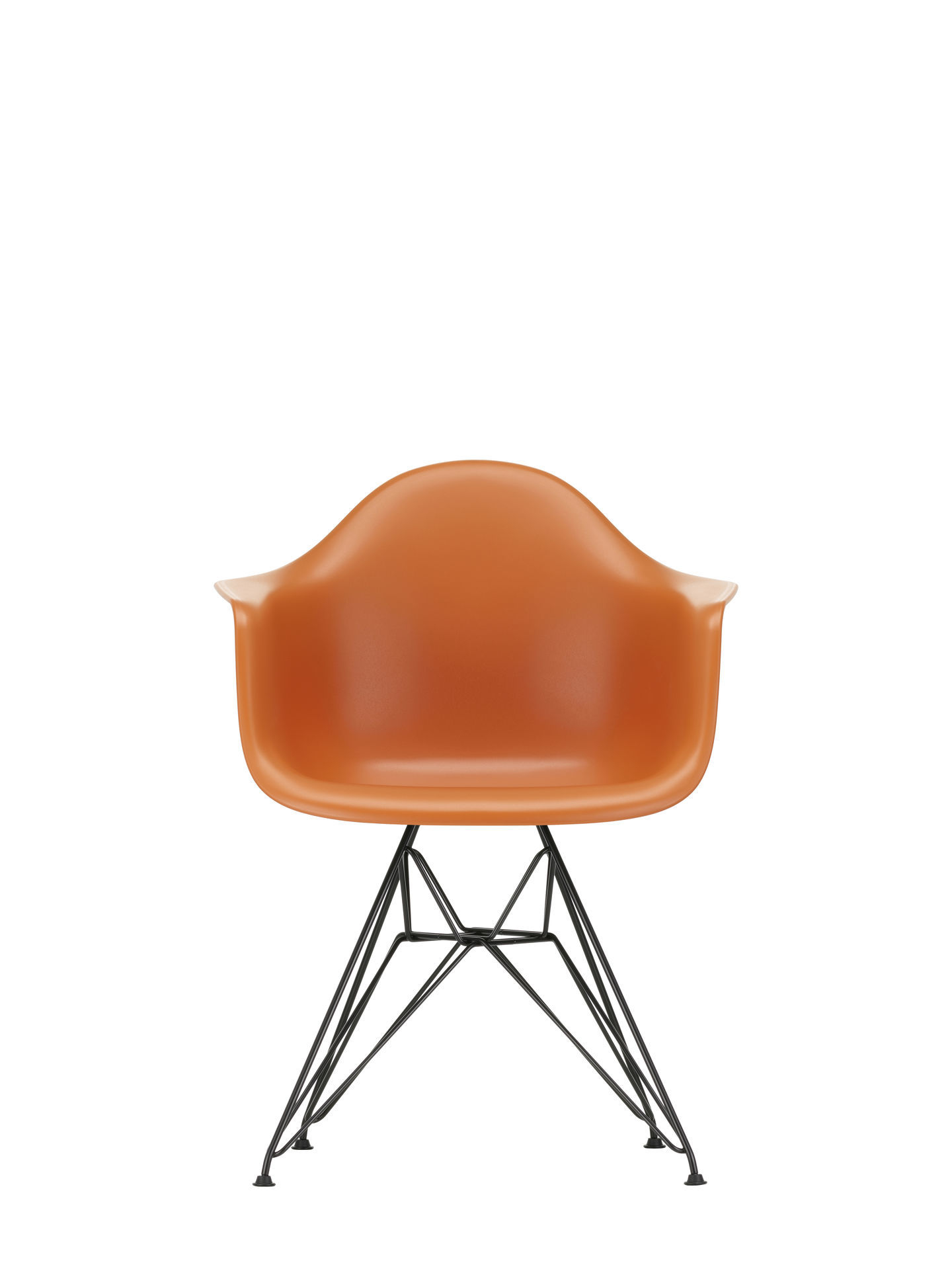 Eames Plastic Arm Chair DAR Stuhl Vitra Verchromt - Grün