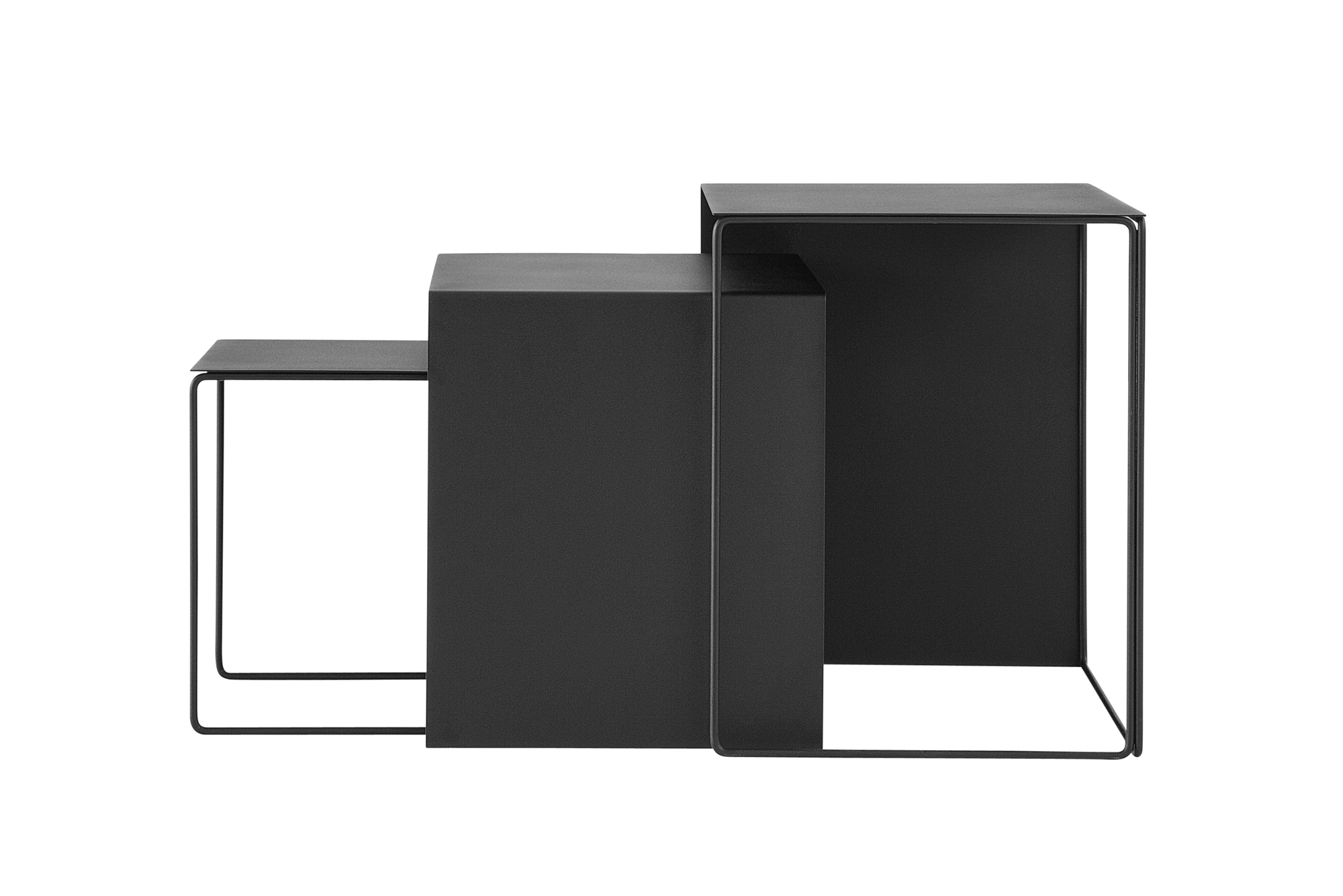 Cluster Tables Tische 3-er Set Ferm Living Schwarz