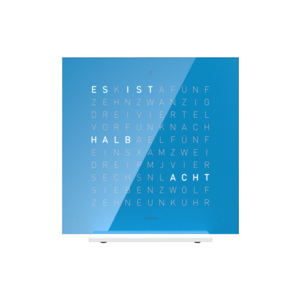 Earth 13.5 Pure Edition Tischuhr / Zeitobjekt Deutsch QLOCKTWO