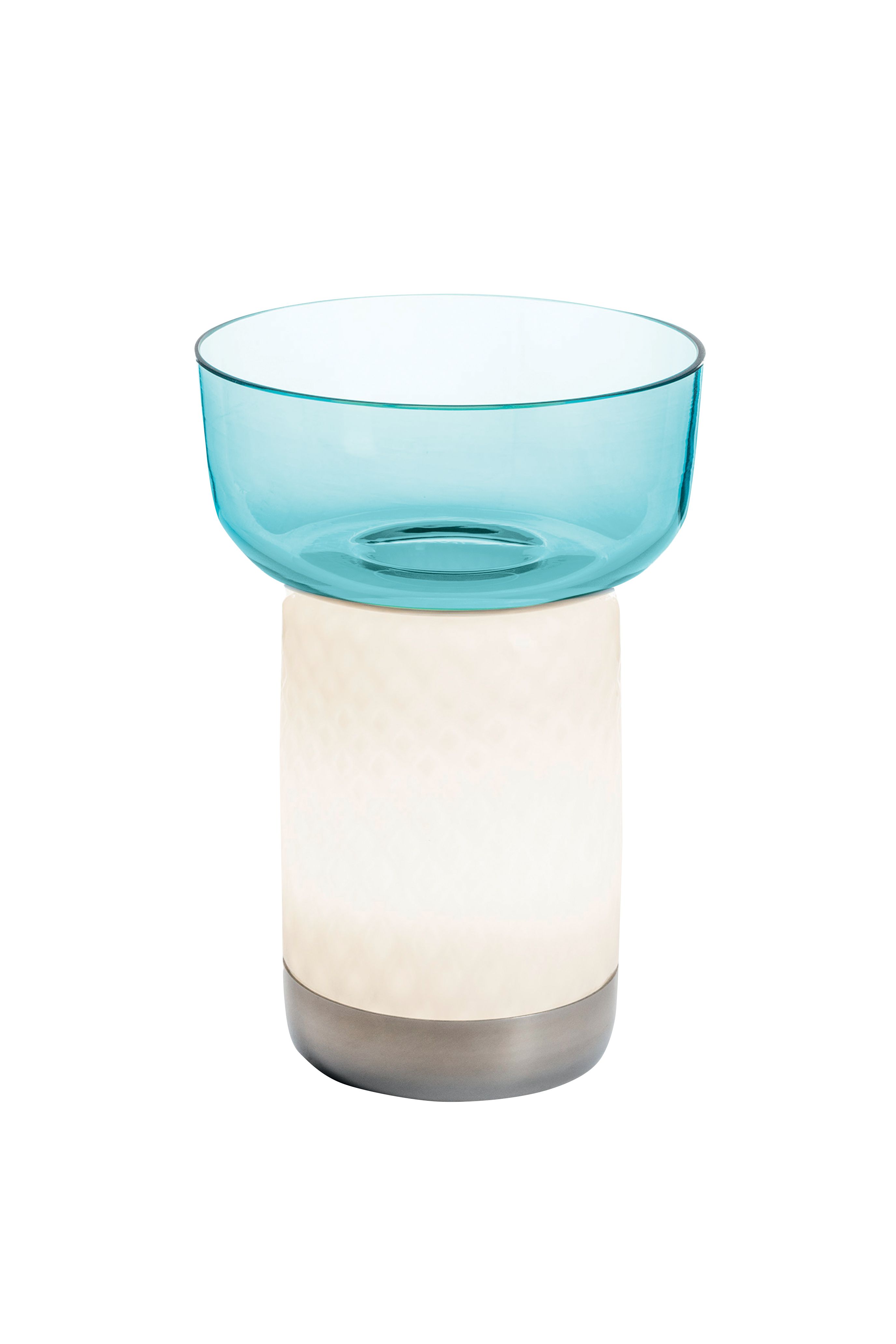 Bontà Akkuleuchte Körper mit Schale in Blau Artemide