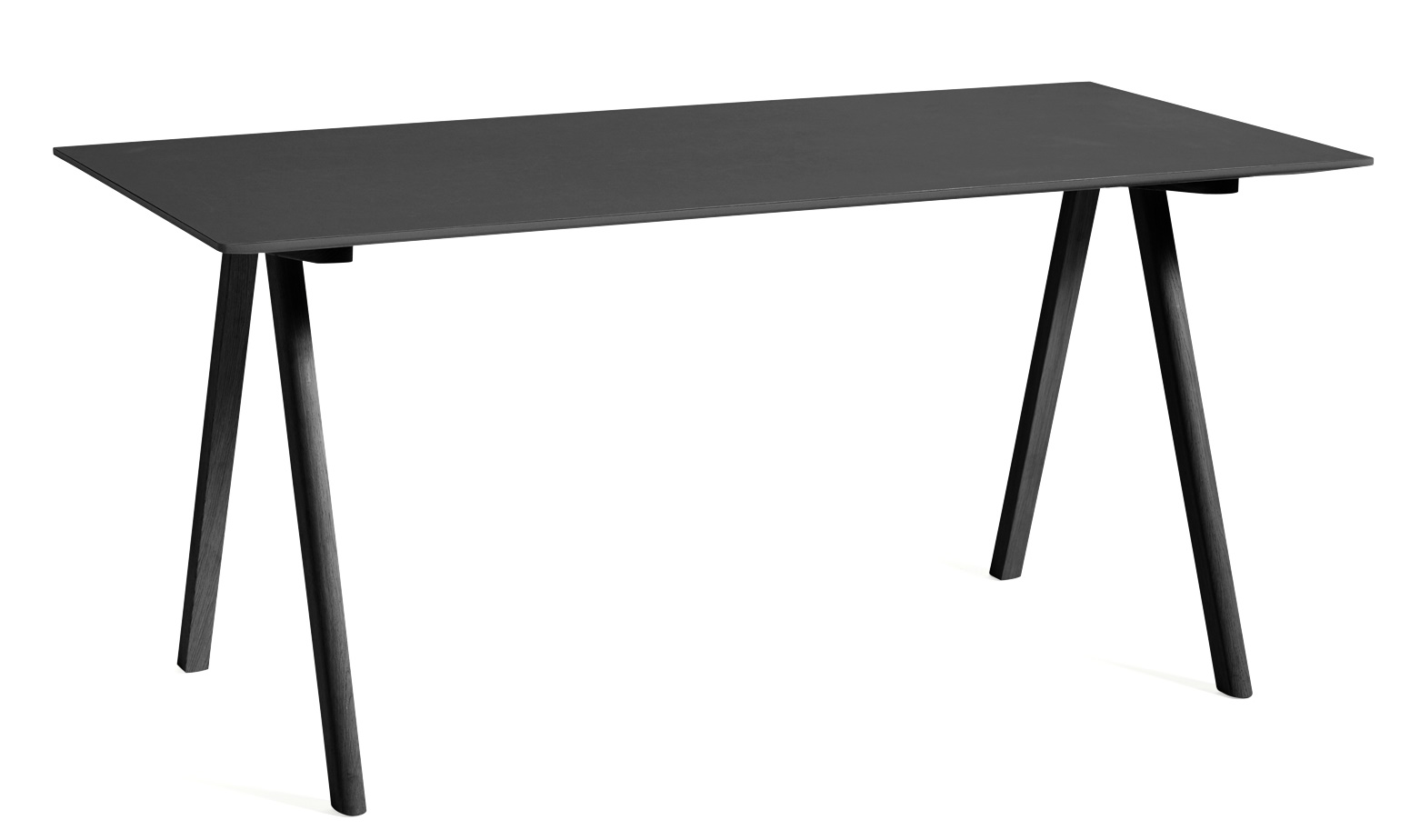 Copenhague Table CPH 10 Tisch Hay Eiche bordeaux wasserbasierter lack / Platte Linoleum bordeaux MDF Kante