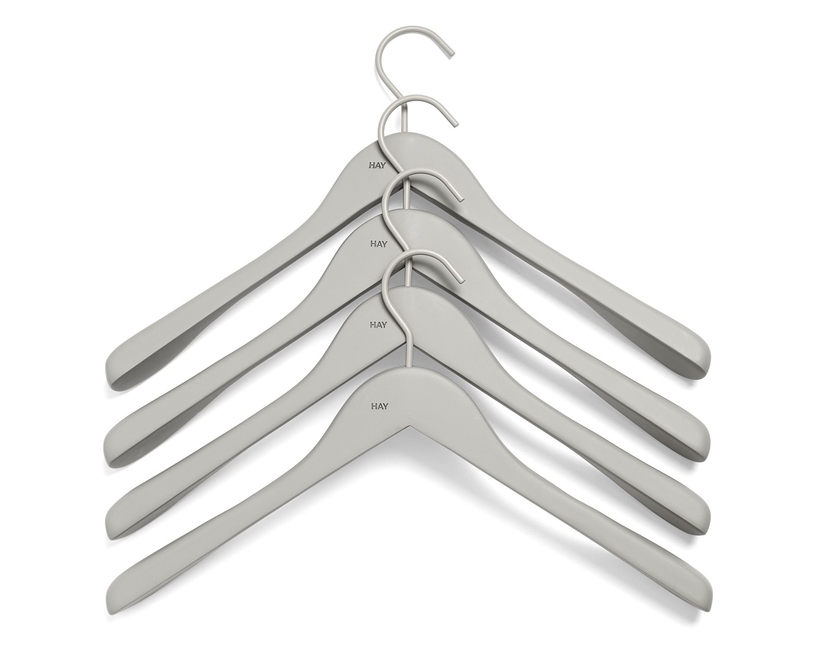 Soft Coat Hanger Wide 44 Kleiderbügel 4-er Set Hay 