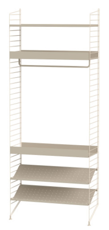 String Schlafzimmer Boden Regalsystem D String Furniture Beige - Beige