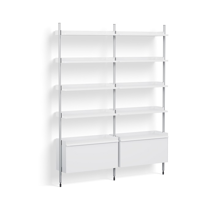 Pier System 122 2 Columns Regal Hay Weiß-Aluminium