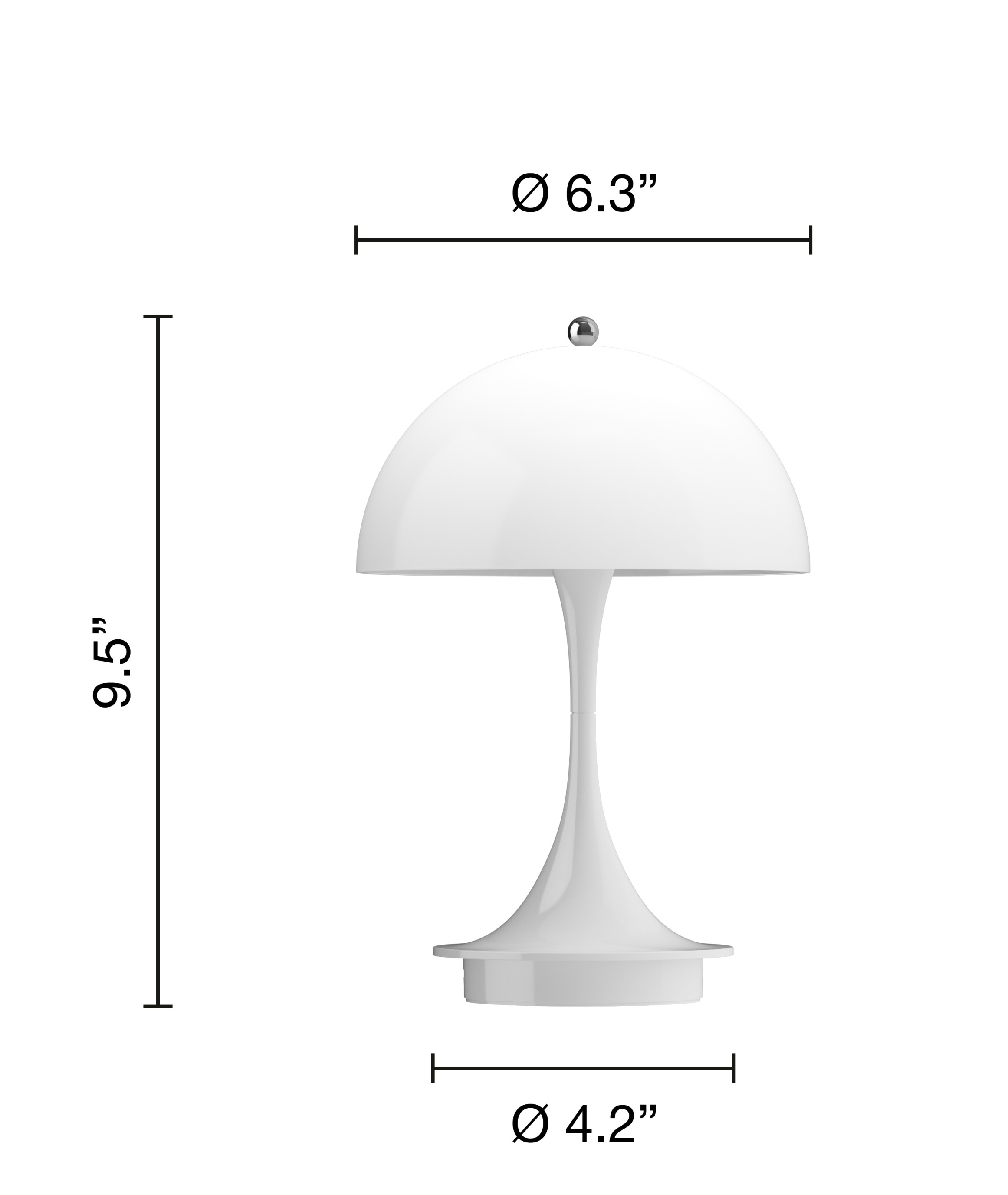 Panthella 160 Portable V3 Akku LED-Tischleuchte Indoor/Outdoor Louis Poulsen 