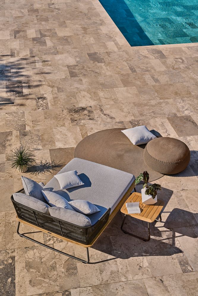Pouf Hocker Groß Indoor / Outdoor Weishäupl Sand