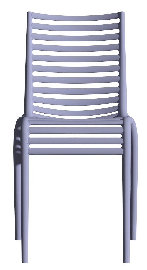 Pip-e Stuhl in Lavendel von Driade: Moderner Designstuhl mit horizontalen Streben für Innen und Außen.