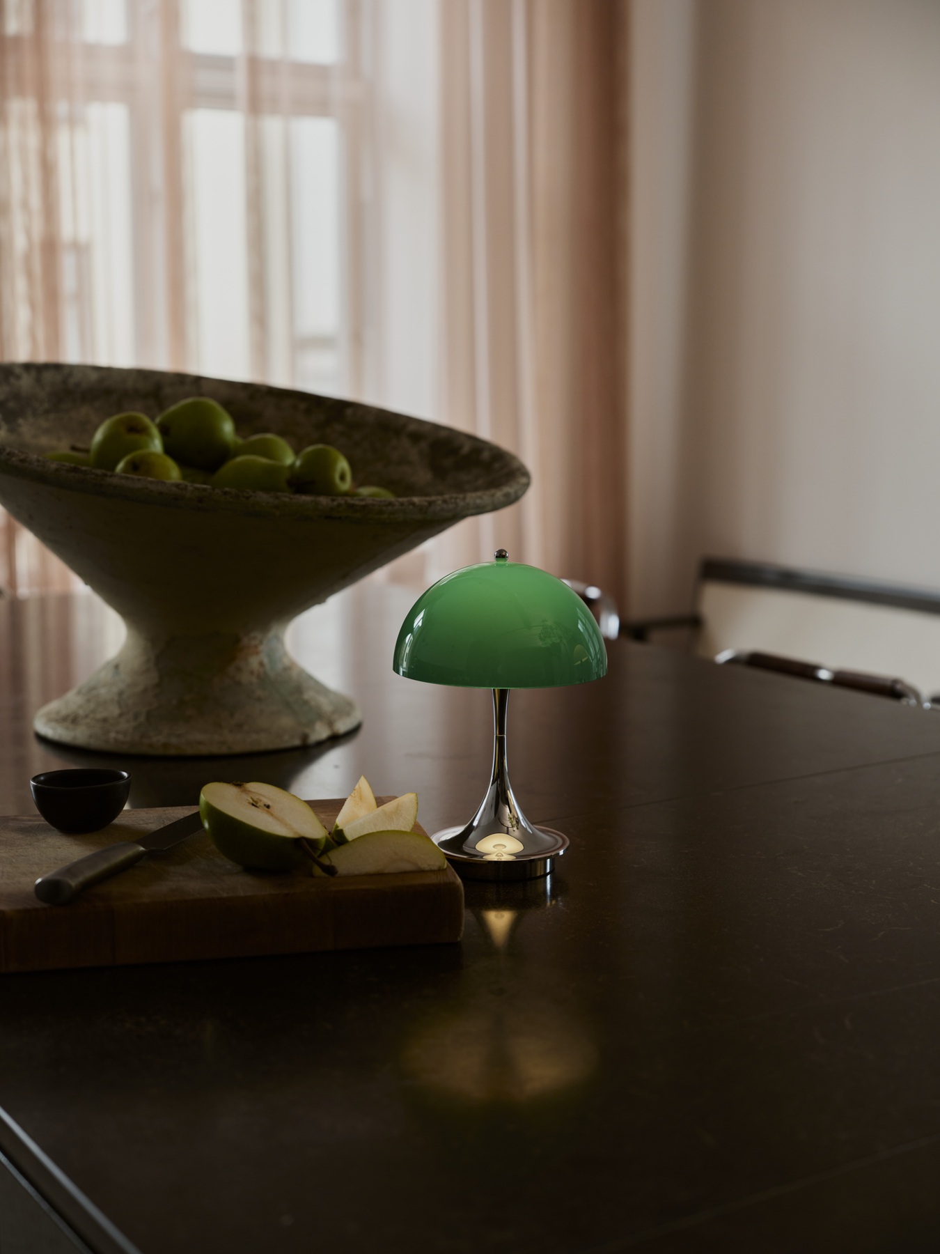 Panthella 160 Portable Lamp Chrom Tischleuchte / Akkuleuchte Louis Poulsen