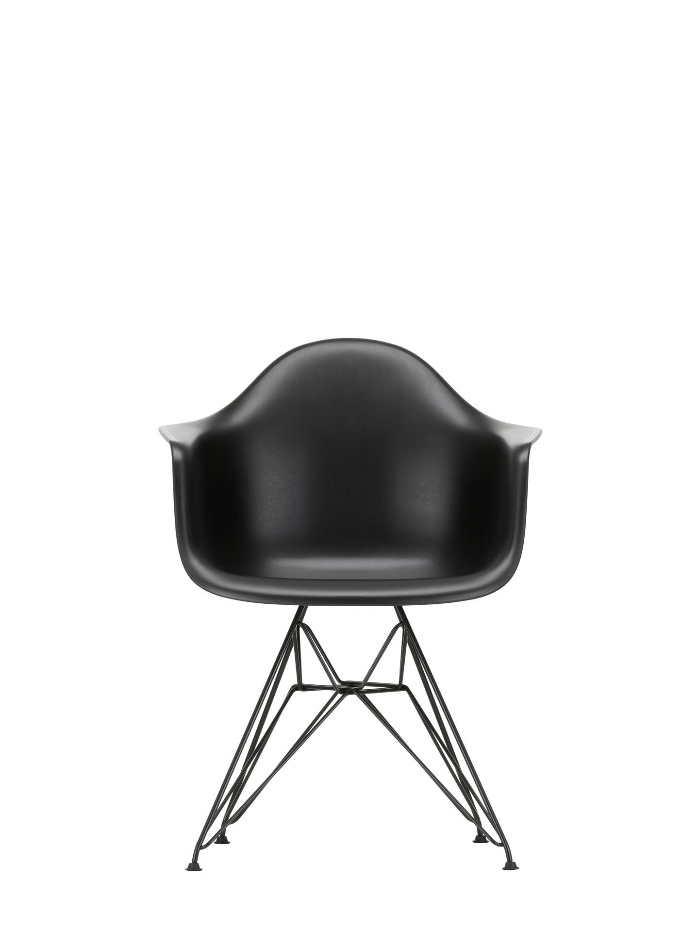Eames Plastic Arm Chair DAR Stuhl Vitra Verchromt - Rostorange
