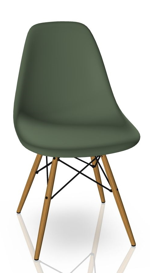 Eames Plastic Side Chair DSW Stuhl Vitra Esche honigfarben-Forest