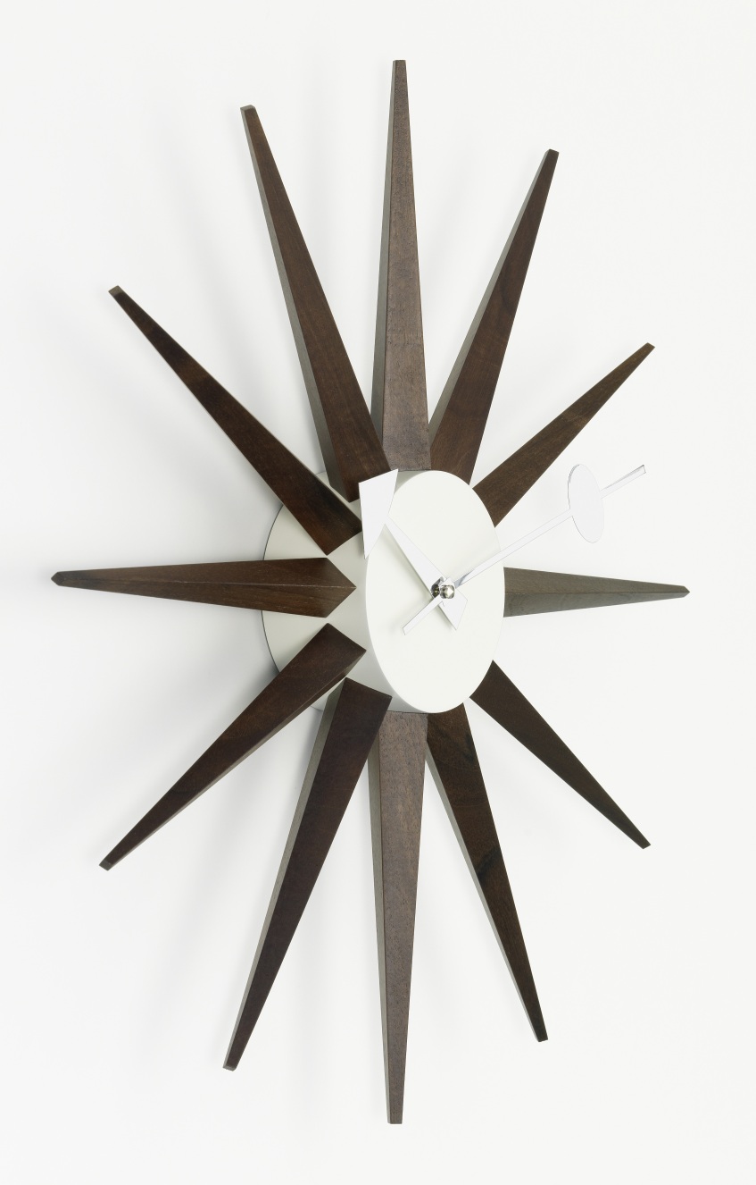 Sunburst Clock Wanduhr - Nussbaum Vitra
