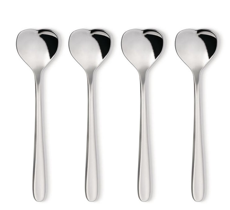 AMMI08Set Moccalöffel Herz Set Alessi 