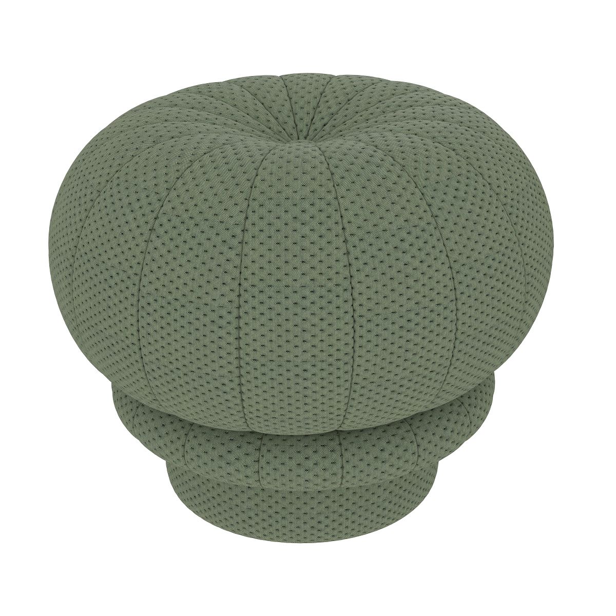 Grüner Claudie Pouf Hocker von Hartô: Moderner Sitzhocker aus Stoff, ideal als Fußhocker oder Beistelltisch.